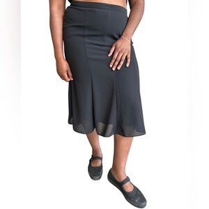 Elegant Black Midi Skirt